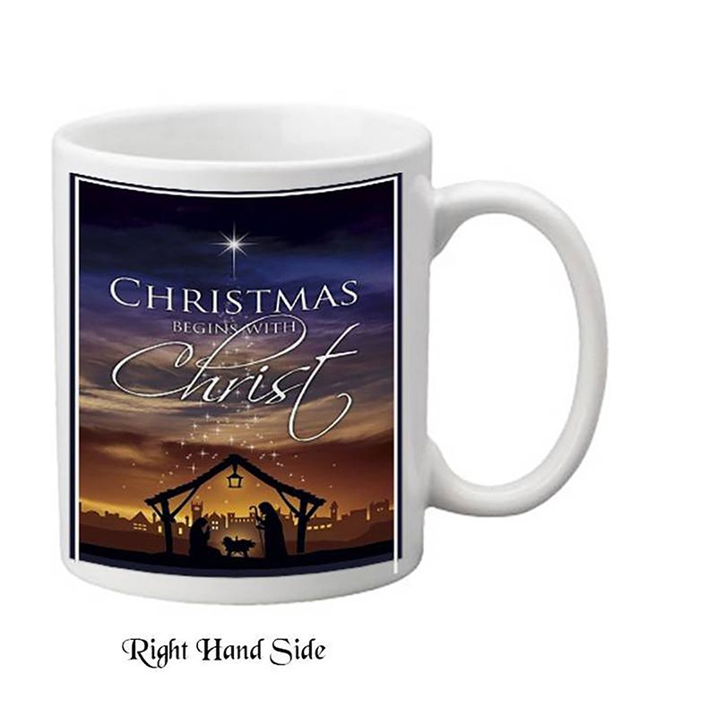 Personalsied Christmas Mug Gift - Manger Scene